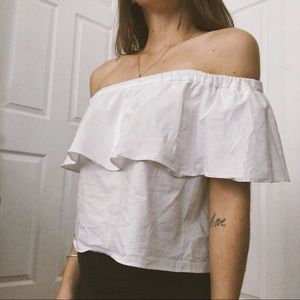 Topshop off the shoulder top